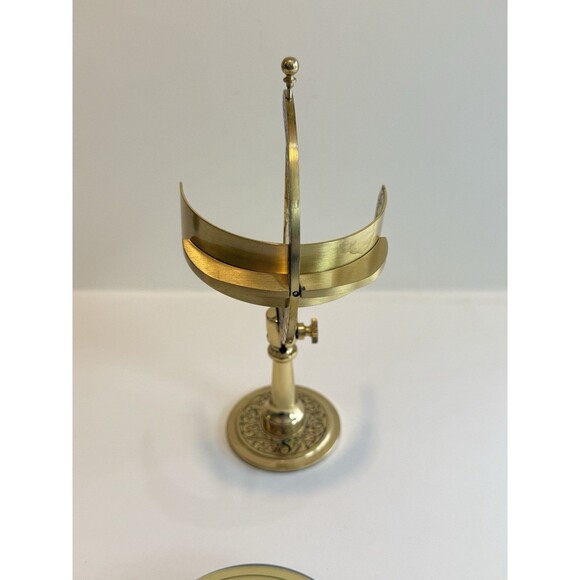 Franklin Mint Brass Equatorial Sundial 1987 Great  Vintage Franklin Mint Great Instruments of Discovery Equatorial Sundial 1987